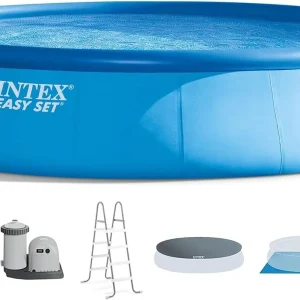 18 ft x 48 Inch Inflatable Above Ground Pool with Ladder and Pump